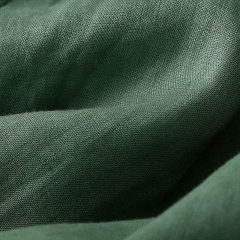 Pantalones cortos de lino y algodón con botones y cremallera plisados ​​de color liso con Buddha Stones para mujer con bolsillos - image 20