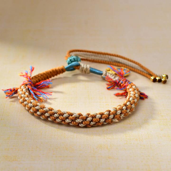 Pulsera de protección ajustable con Buddha Stones y cuerda de colores tibetanos de la diosa Zakiram de la riqueza