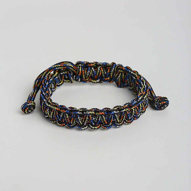 Pulsera trenzada de cuerda de colores hecha a mano con Buddha Stones