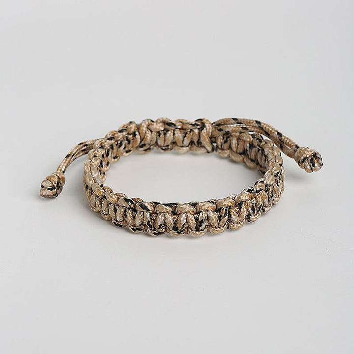 Pulsera trenzada de cuerda de colores hecha a mano con Buddha Stones