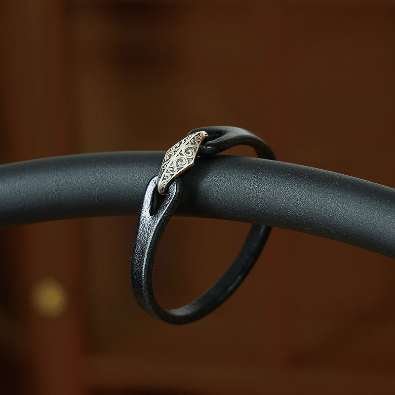 Pulsera de cuero con protección de múltiples vueltas en plata de ley 925 con Buddha Stones