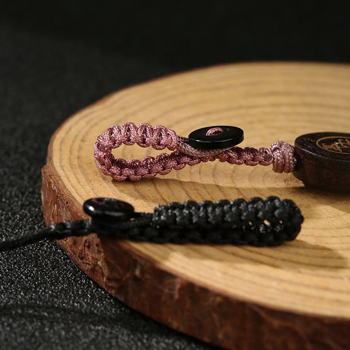 Llavero con hebilla de paz y pez koi doble con Buddha Stones , seguro y con buena suerte