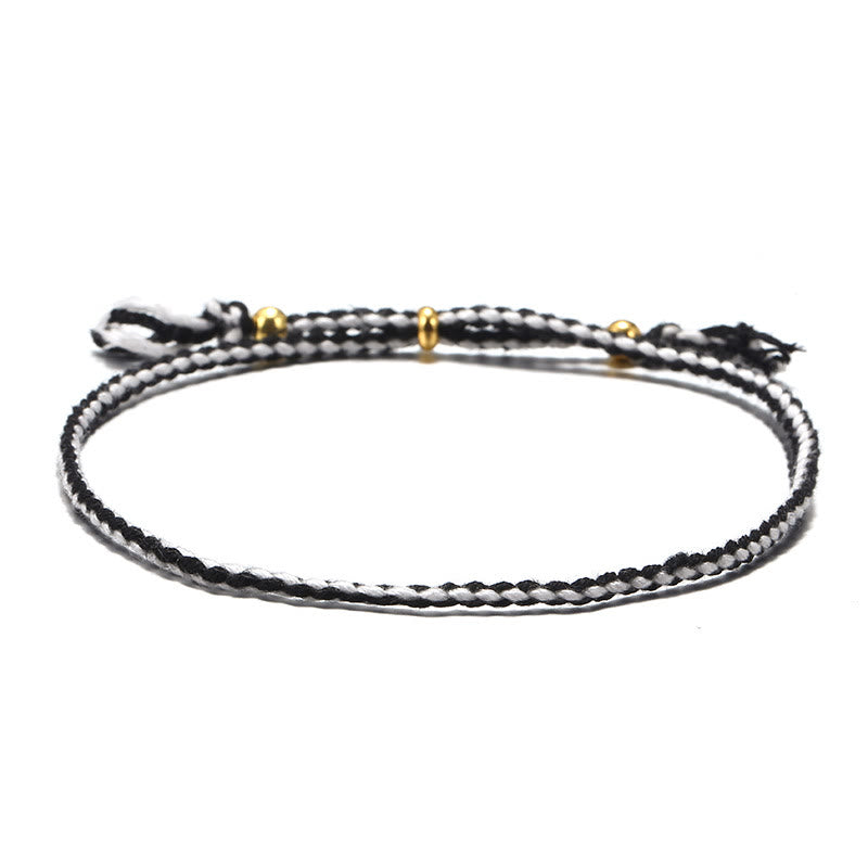 Pulsera de armonía ajustable con borlas trenzadas de cuerda de colores hecha a mano con Buddha Stones