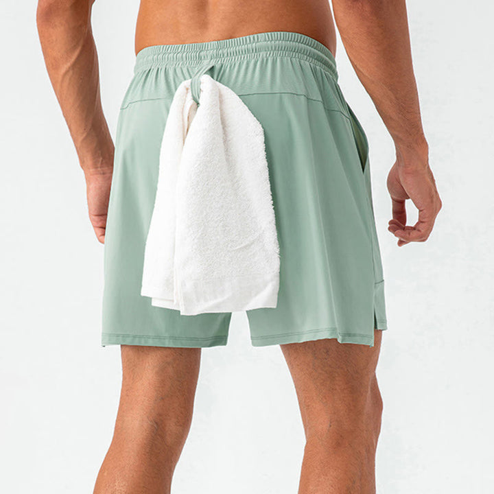 Pantalones cortos deportivos informales de nailon de secado rápido con bolsillos para hombre de Buddha Stones - image 11