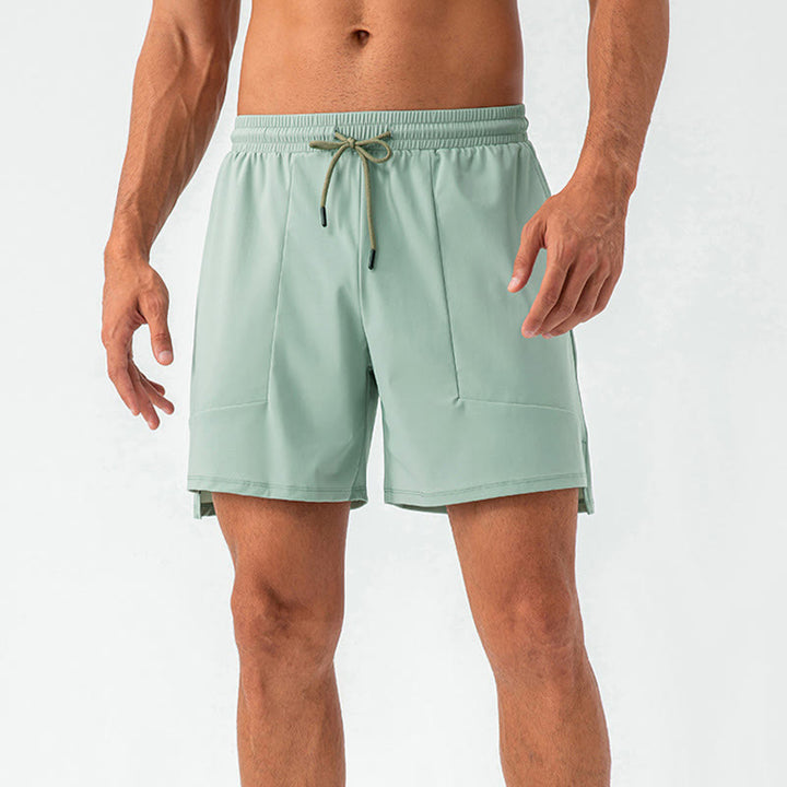 Pantalones cortos deportivos casuales de secado rápido con bolsillos para hombre de Buddha Stones - image 1
