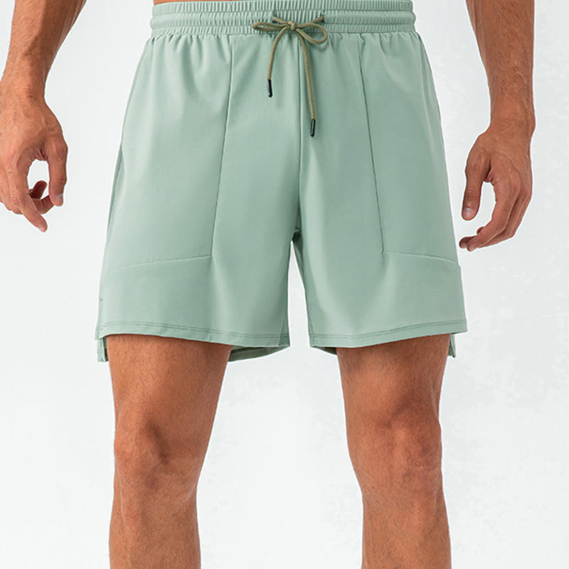 Pantalones cortos deportivos informales de nailon de secado rápido con bolsillos para hombre de Buddha Stones - image 7
