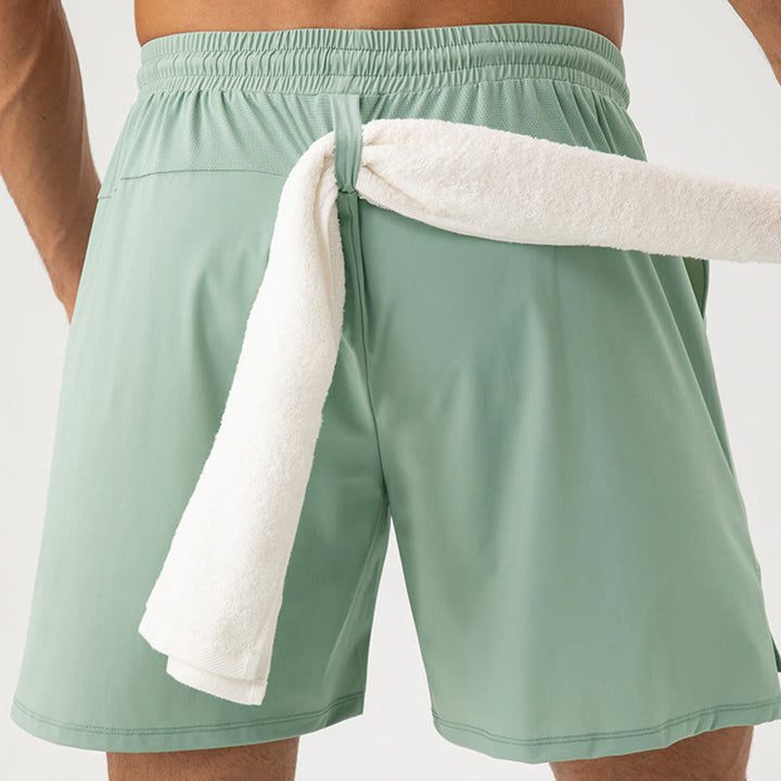 Pantalones cortos deportivos informales de nailon de secado rápido con bolsillos para hombre de Buddha Stones - image 10