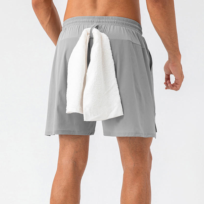 Pantalones cortos deportivos casuales de secado rápido con bolsillos para hombre de Buddha Stones