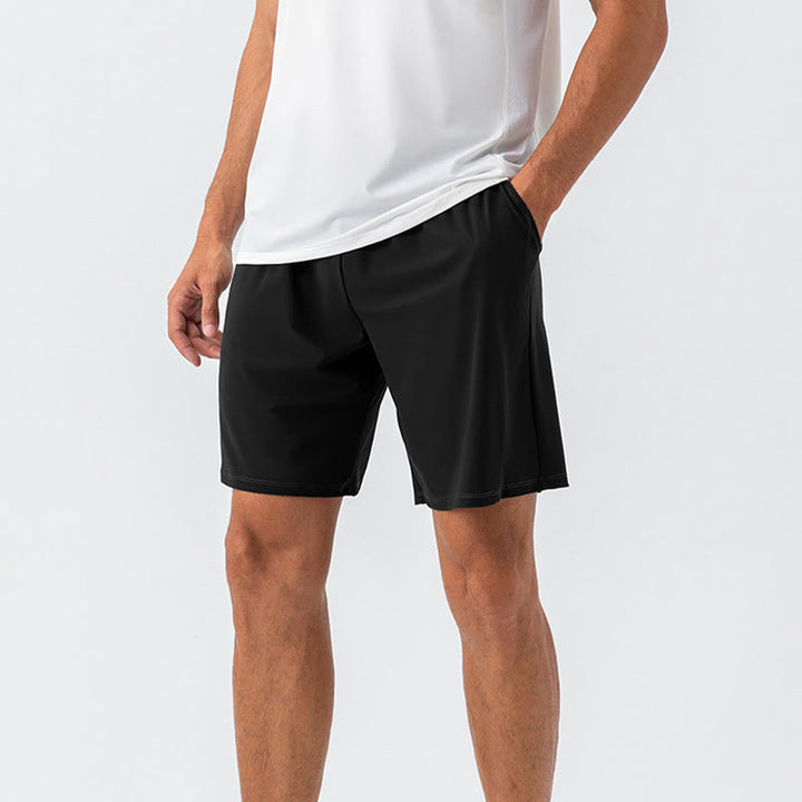 Pantalones cortos deportivos de nailon, sueltos, transpirables y de secado rápido para hombre de Buddha Stones con bolsillos