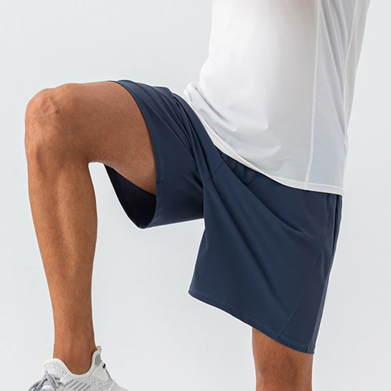 Pantalones cortos deportivos de nailon, sueltos, transpirables y de secado rápido para hombre de Buddha Stones con bolsillos