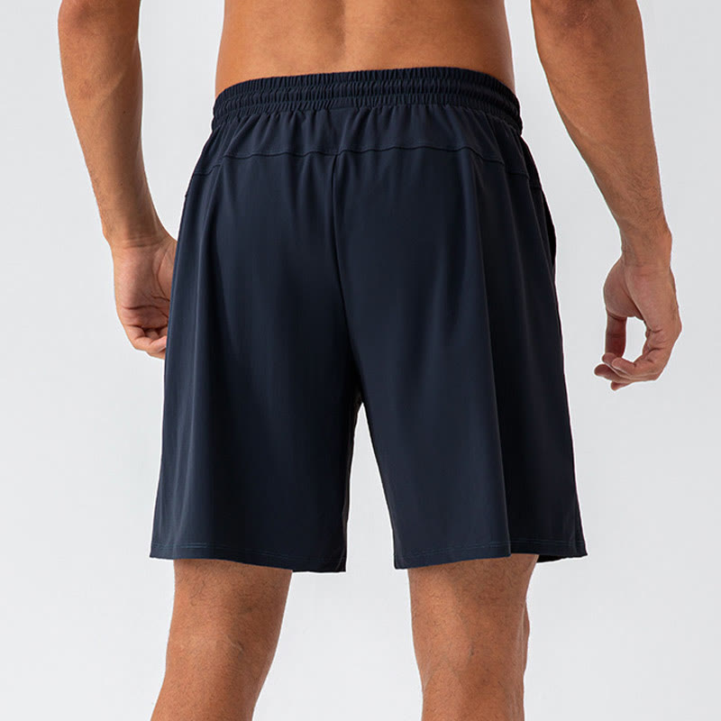 Pantalones cortos deportivos de nailon, sueltos, transpirables y de secado rápido para hombre de Buddha Stones con bolsillos