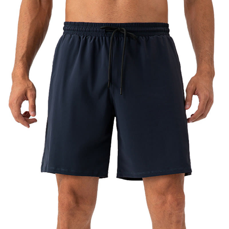 Pantalones cortos deportivos de nailon, sueltos, transpirables y de secado rápido para hombre de Buddha Stones con bolsillos