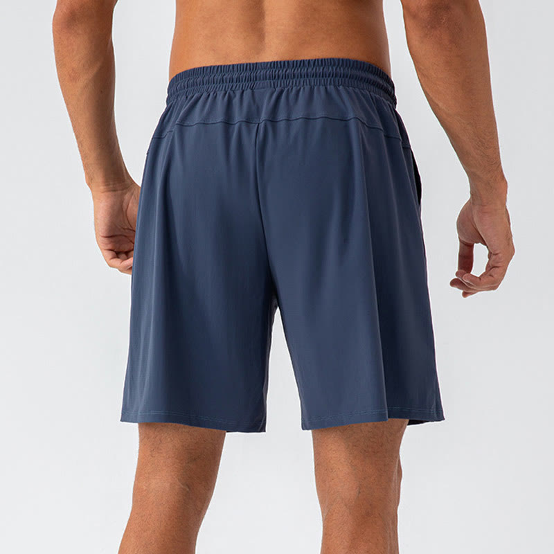 Pantalones cortos deportivos de nailon, sueltos, transpirables y de secado rápido para hombre de Buddha Stones con bolsillos