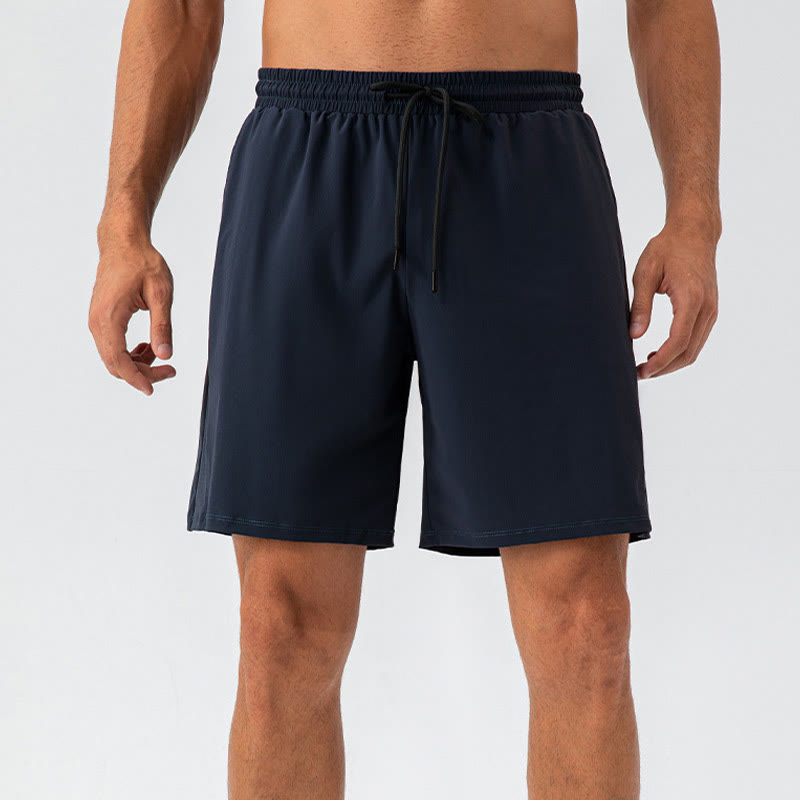 Pantalones cortos deportivos de nailon, sueltos, transpirables y de secado rápido para hombre de Buddha Stones con bolsillos