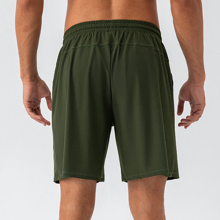 Pantalones cortos deportivos de nailon, sueltos, transpirables y de secado rápido para hombre de Buddha Stones con bolsillos