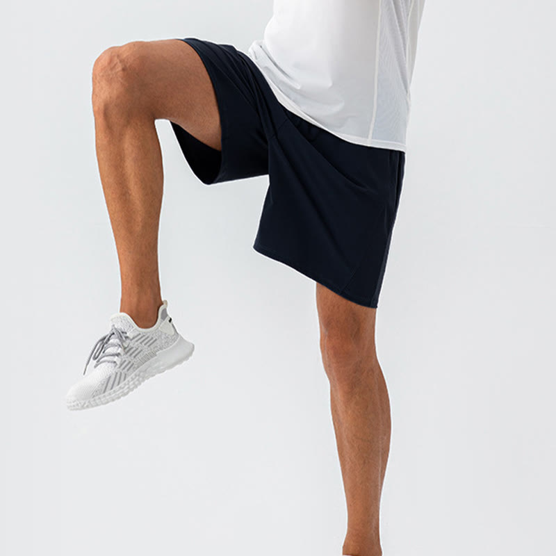 Pantalones cortos deportivos de nailon, sueltos, transpirables y de secado rápido para hombre de Buddha Stones con bolsillos