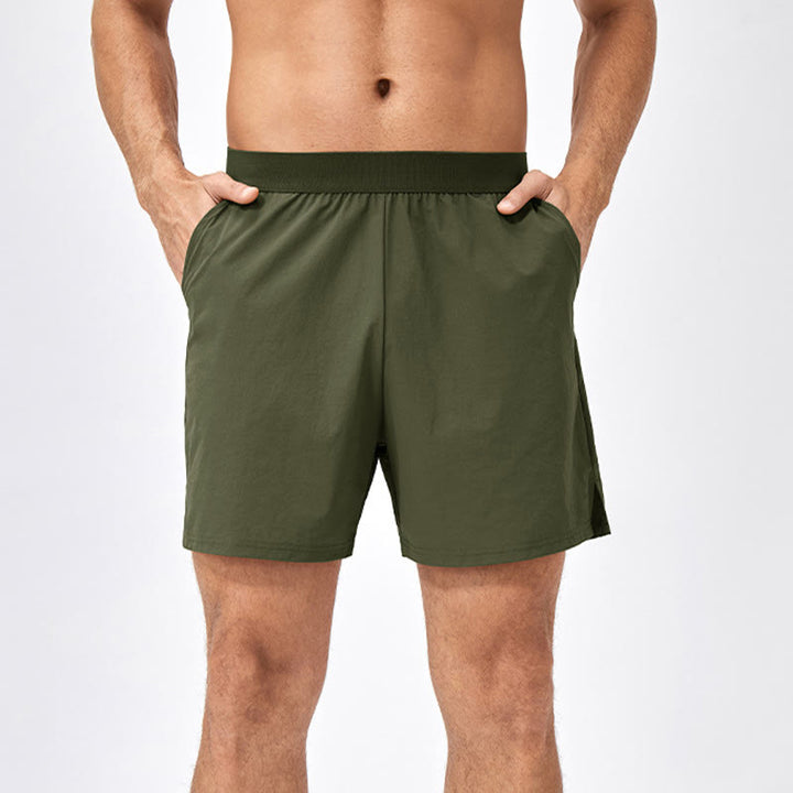 Pantalones cortos deportivos de secado rápido de nailon holgados e informales para hombre de Buddha Stones con bolsillos