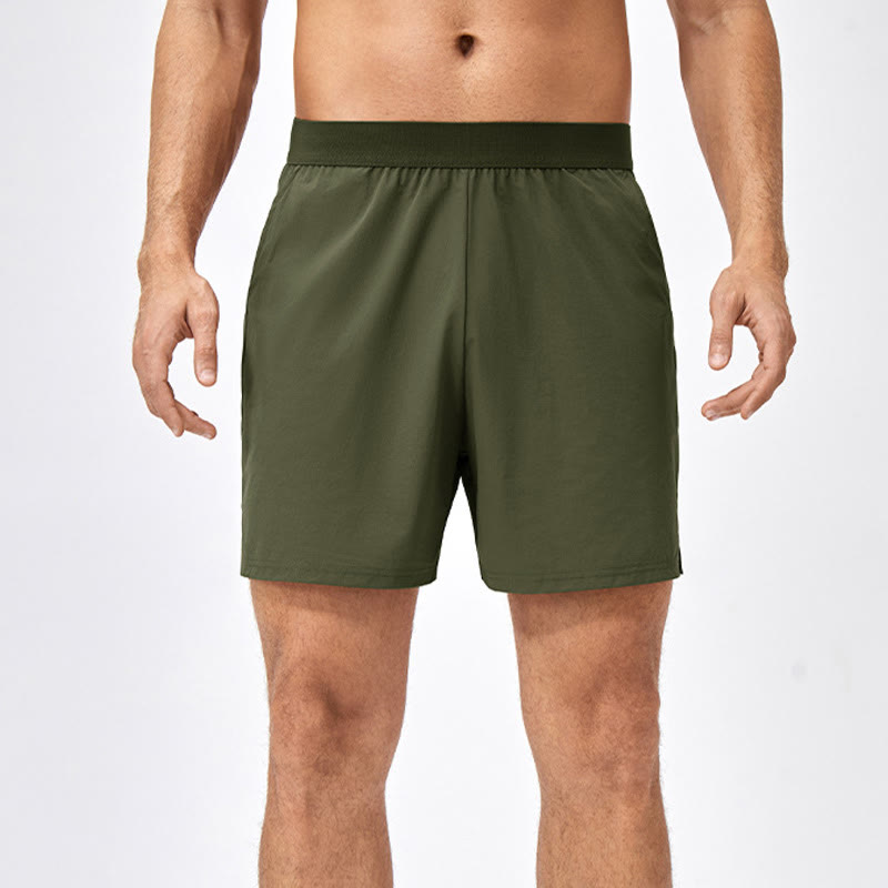 Pantalones cortos deportivos de secado rápido de nailon holgados e informales para hombre de Buddha Stones con bolsillos