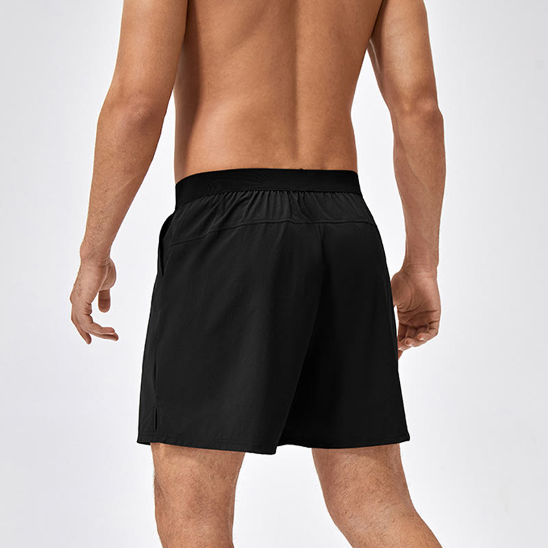 Pantalones cortos deportivos de secado rápido de nailon holgados e informales para hombre de Buddha Stones con bolsillos