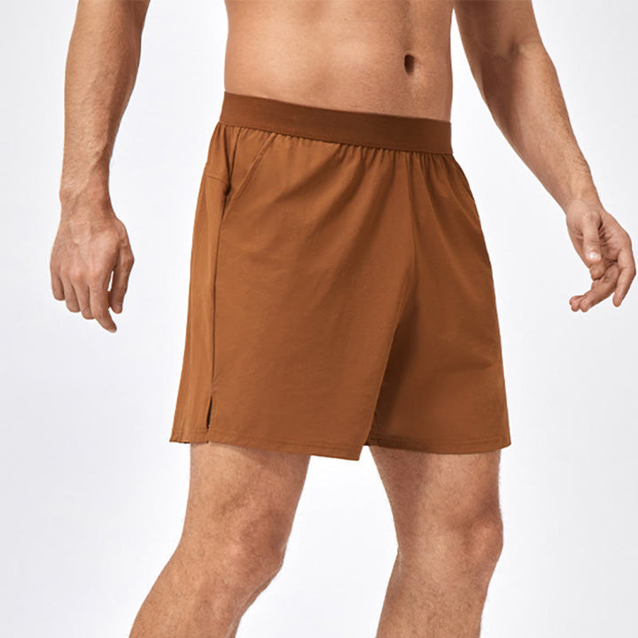 Pantalones cortos deportivos de secado rápido de nailon holgados e informales para hombre de Buddha Stones con bolsillos - image 1
