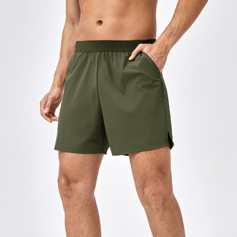 Pantalones cortos deportivos de secado rápido de nailon holgados e informales para hombre de Buddha Stones con bolsillos