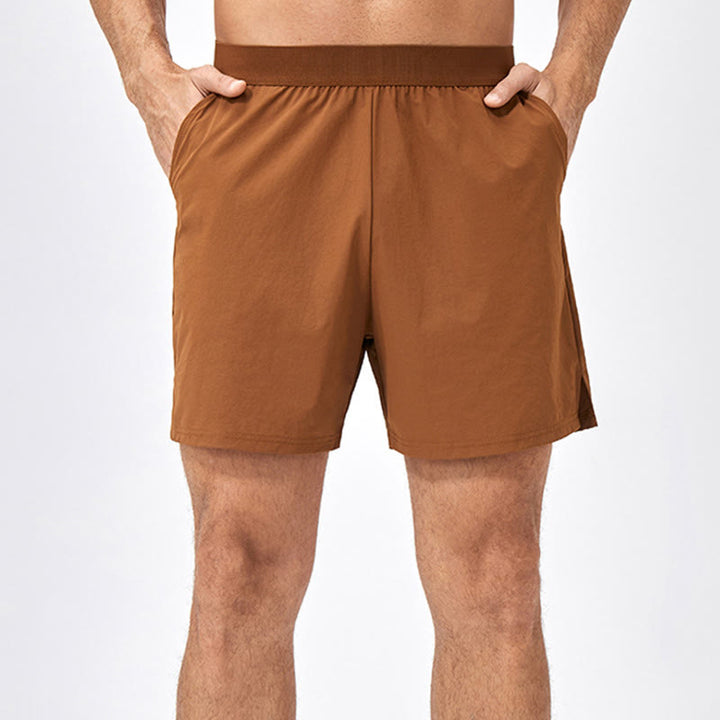 Pantalones cortos deportivos de secado rápido de nailon holgados e informales para hombre de Buddha Stones con bolsillos