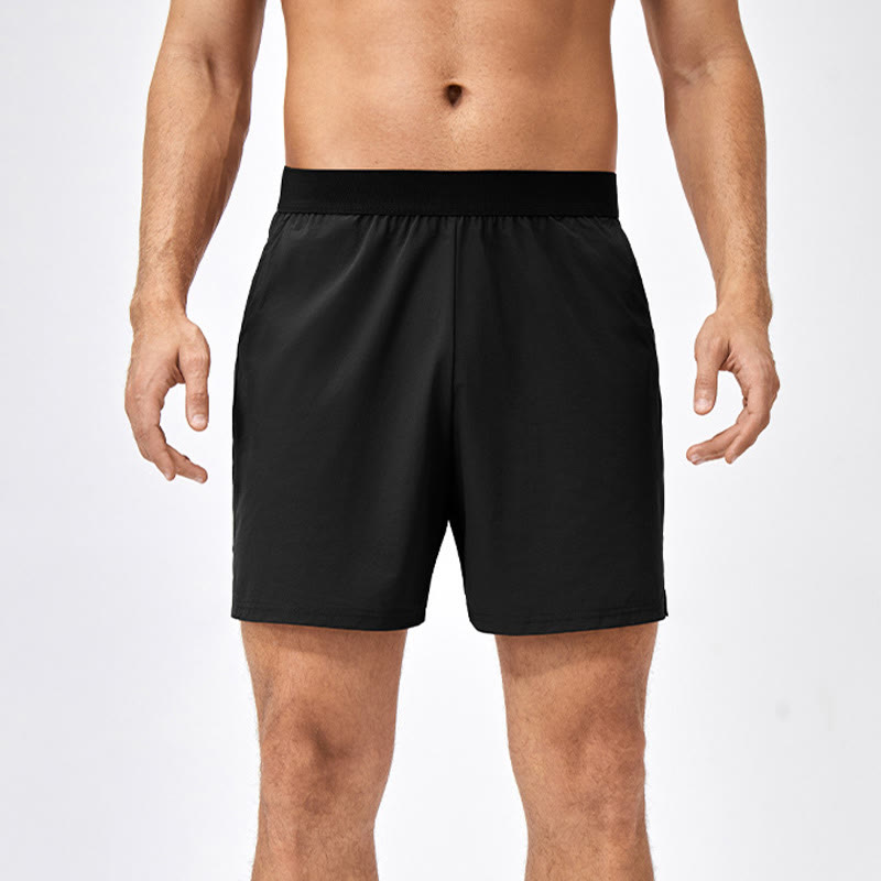 Pantalones cortos deportivos de secado rápido de nailon holgados e informales para hombre de Buddha Stones con bolsillos