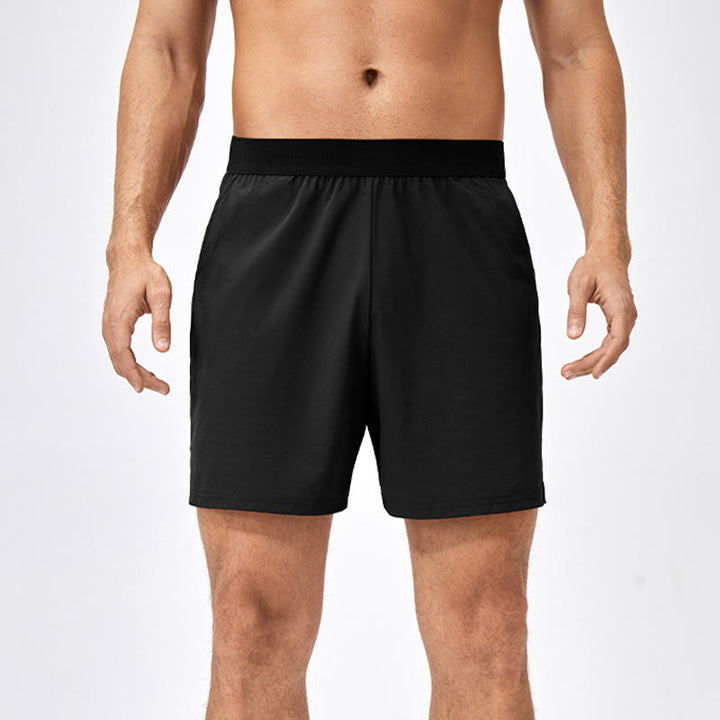Pantalones cortos deportivos de secado rápido de nailon holgados e informales para hombre de Buddha Stones con bolsillos