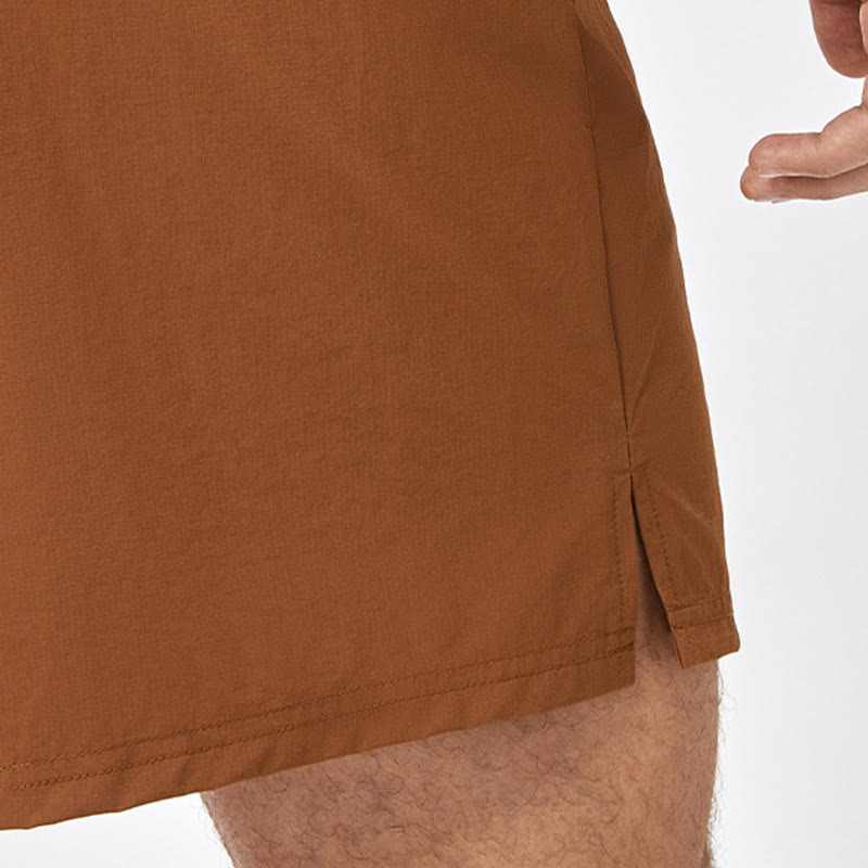 Pantalones cortos deportivos de secado rápido de nailon holgados e informales para hombre de Buddha Stones con bolsillos - image 8