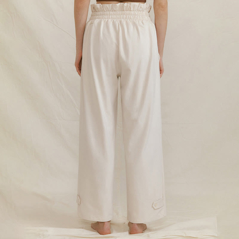 Pantalones holgados de licra con hebillas informales y bolsillos para mujer con Buddha Stones - image 18