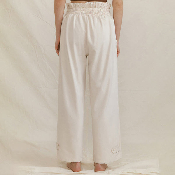 Pantalones holgados de licra con hebillas informales y bolsillos para mujer con Buddha Stones - image 18