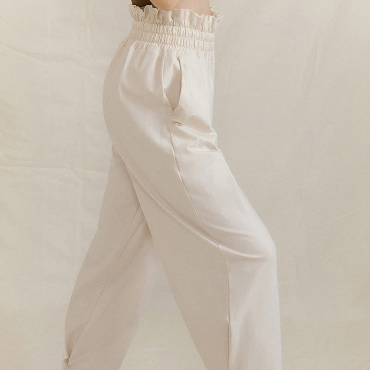 Pantalones holgados de licra con hebillas informales y bolsillos para mujer con Buddha Stones - image 20