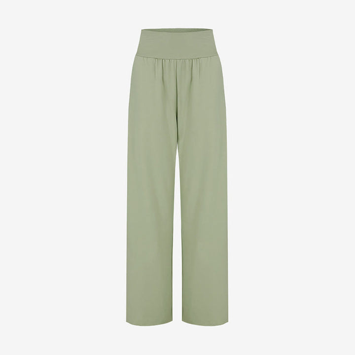 Pantalones Leica de cintura alta para mujer, informales, holgados, con bolsillos y dobladillo anudado, con Buddha Stones - image 7