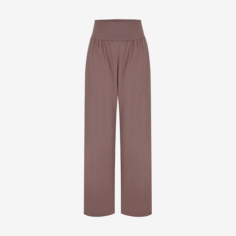 Pantalones Leica de cintura alta para mujer, informales, holgados, con bolsillos y dobladillo anudado, con Buddha Stones - image 35