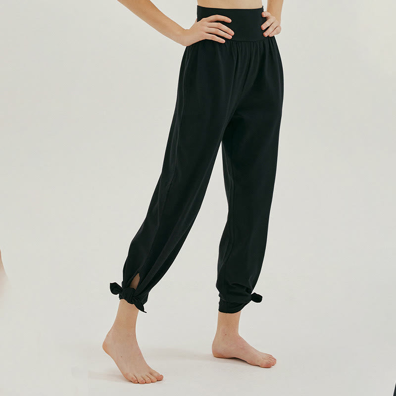 Pantalones Leica de cintura alta para mujer, informales, holgados, con bolsillos y dobladillo anudado, con Buddha Stones - image 15