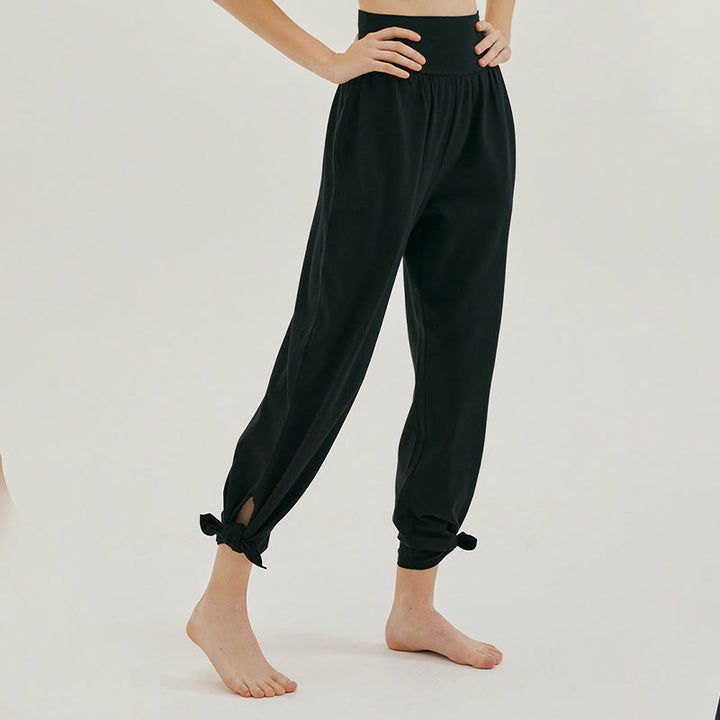 Pantalones Leica de cintura alta para mujer, informales, holgados, con bolsillos y dobladillo anudado, con Buddha Stones - image 15