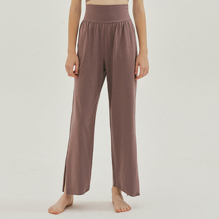 Pantalones Leica de cintura alta para mujer, informales, holgados, con bolsillos y dobladillo anudado, con Buddha Stones - RosyBrown - US4，UK/AU8，EU36 (L) - image 28