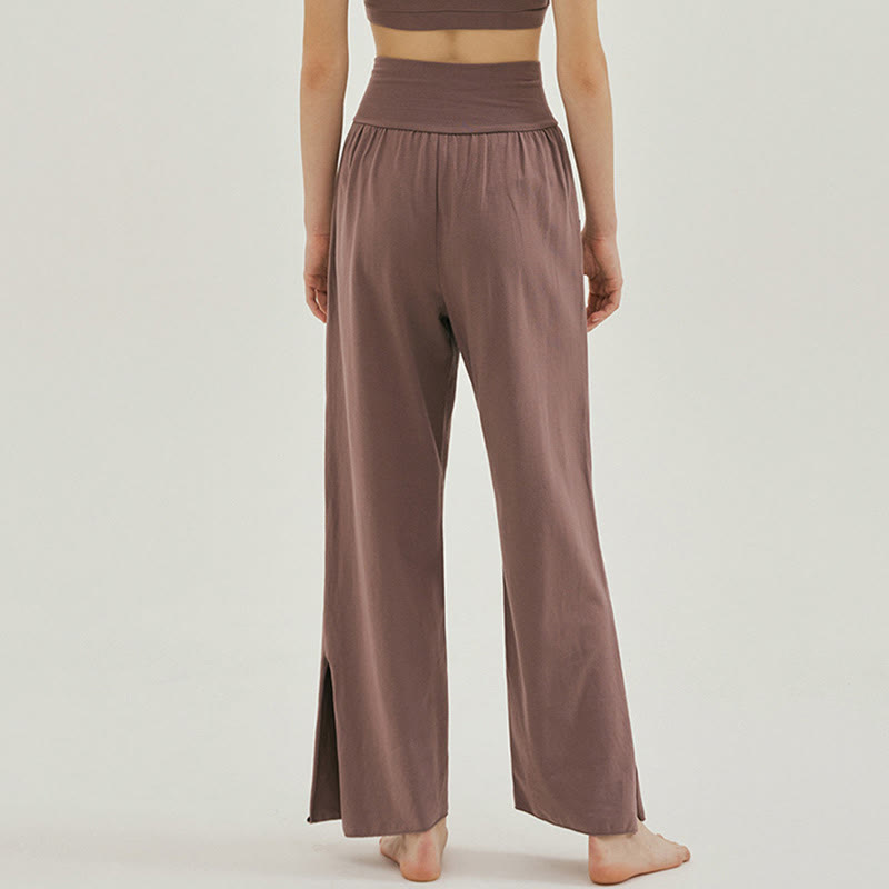 Pantalones Leica de cintura alta para mujer, informales, holgados, con bolsillos y dobladillo anudado, con Buddha Stones - image 29