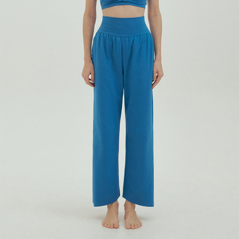 Pantalones Leica de cintura alta para mujer, informales, holgados, con bolsillos y dobladillo anudado, con Buddha Stones - Blanco antiguo - US4，UK/AU8，EU36 (L) - image 45