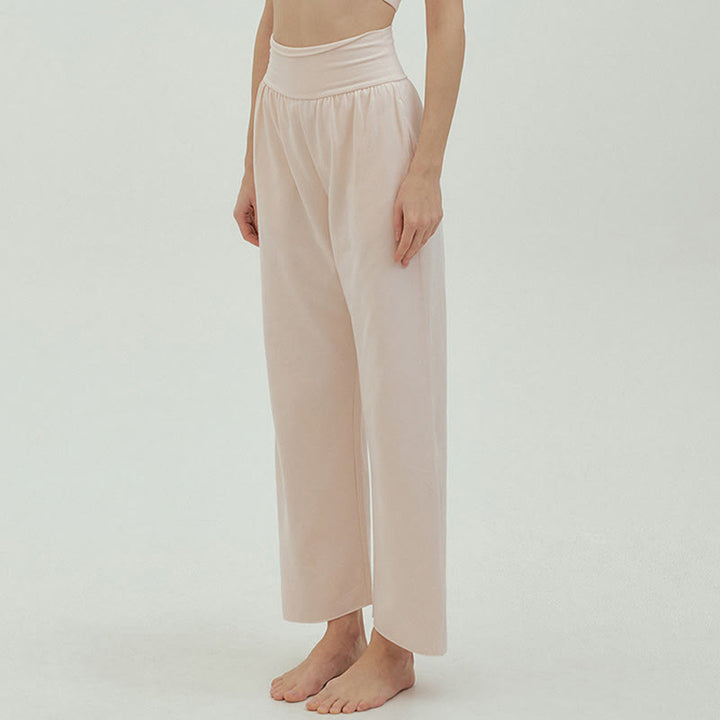 Pantalones Leica de cintura alta para mujer, informales, holgados, con bolsillos y dobladillo anudado, con Buddha Stones - image 58