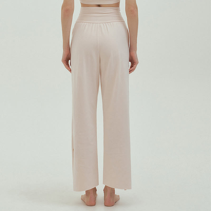 Pantalones Leica de cintura alta para mujer, informales, holgados, con bolsillos y dobladillo anudado, con Buddha Stones - image 56