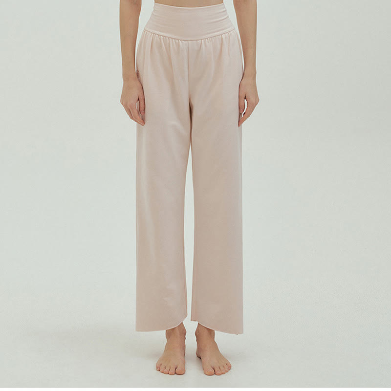 Pantalones Leica de cintura alta para mujer, informales, holgados, con bolsillos y dobladillo anudado, con Buddha Stones - image 55
