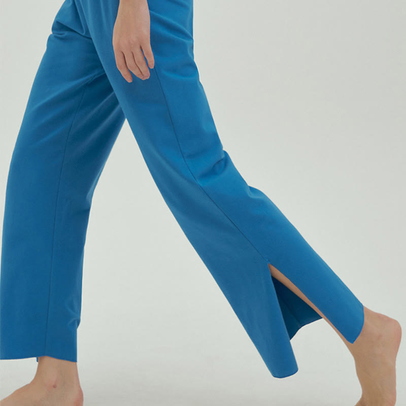 Pantalones Leica de cintura alta para mujer, informales, holgados, con bolsillos y dobladillo anudado, con Buddha Stones - image 53