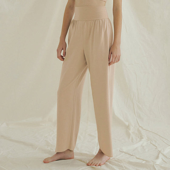 Pantalones Leica de cintura alta para mujer, informales, holgados, con bolsillos y dobladillo anudado, con Buddha Stones - image 18