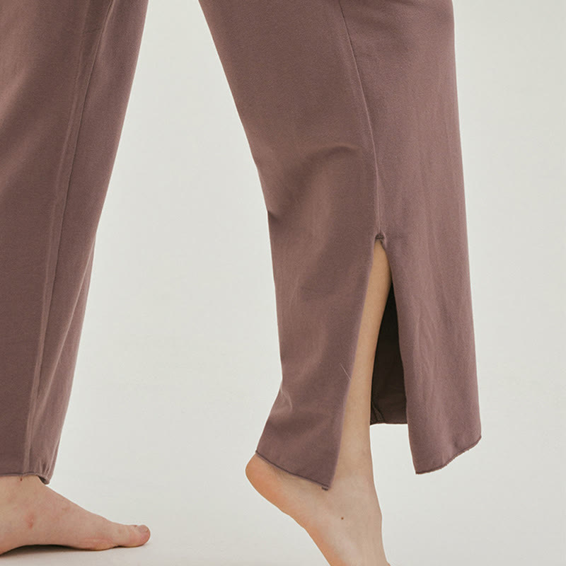 Pantalones Leica de cintura alta para mujer, informales, holgados, con bolsillos y dobladillo anudado, con Buddha Stones - image 34