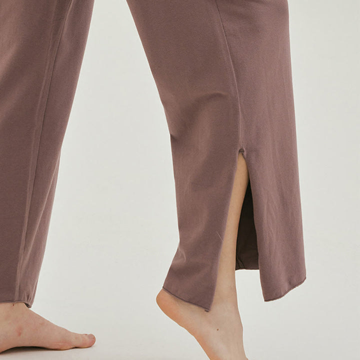 Pantalones Leica de cintura alta para mujer, informales, holgados, con bolsillos y dobladillo anudado, con Buddha Stones - image 34