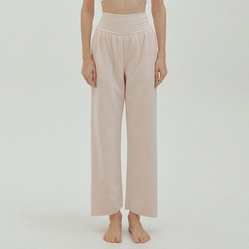 Pantalones Leica de cintura alta para mujer, informales, holgados, con bolsillos y dobladillo anudado, con Buddha Stones - image 59