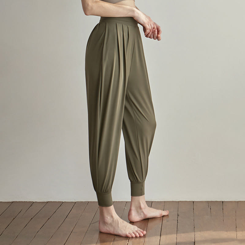 Pantalones Leica de talle alto, informales, de secado rápido y con bolsillos para mujer de Buddha Stones - Aceituna - US4，UK/AU8，EU36 (L) - image 1
