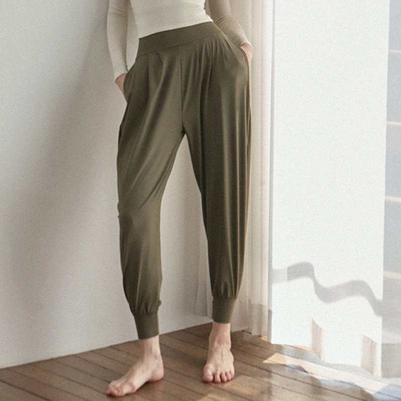 Pantalones Leica de talle alto, informales, de secado rápido y con bolsillos para mujer de Buddha Stones - image 3