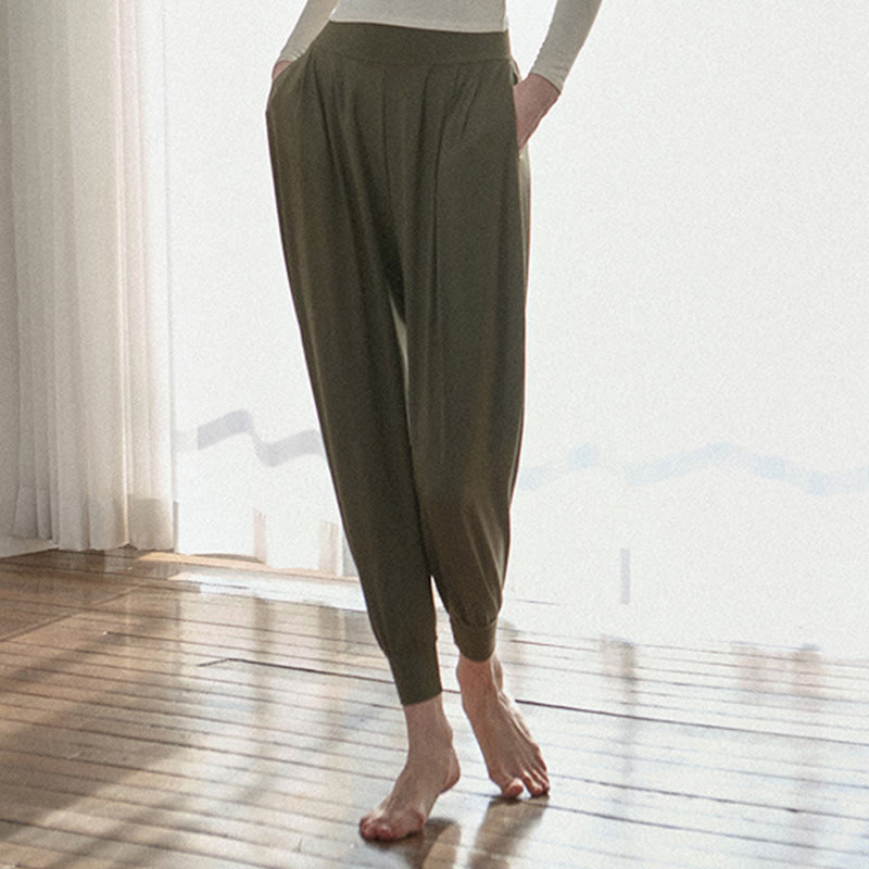 Pantalones Leica de talle alto, informales, de secado rápido y con bolsillos para mujer de Buddha Stones - image 6